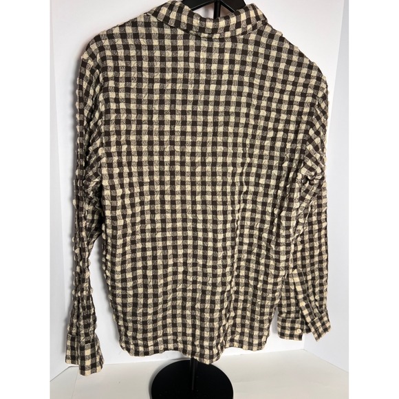 Scotch & Soda Checkered Shirt Mens Long Sleeve Camp Collar Button Up Casual - Picture 8 of 13